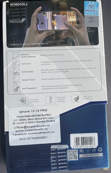 Folie sticlă iPhone 13/13 Pro, iPhone 14 - nouă sigilată