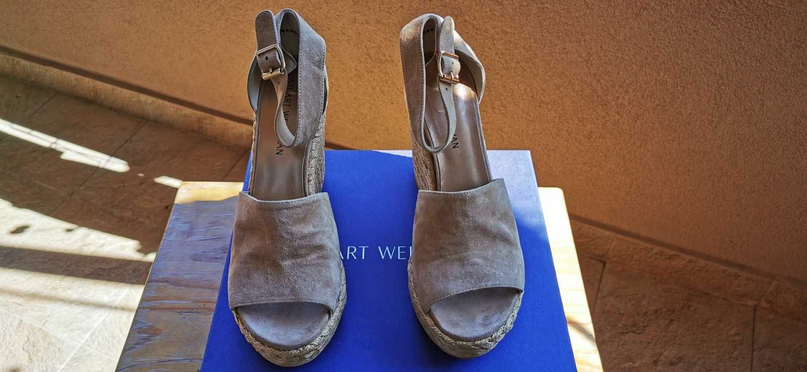 Маркови дамски велурени кожени сандали Stuart Weitzman - 41 номер