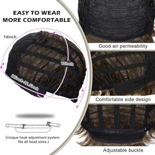 Нова Мъжка кафява синтетична перука cosplay костюм парти Хелоуин