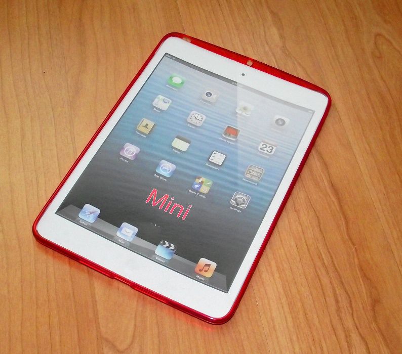 Husa TPU pentru iPad mini ( transparenta / rosie / neagra )