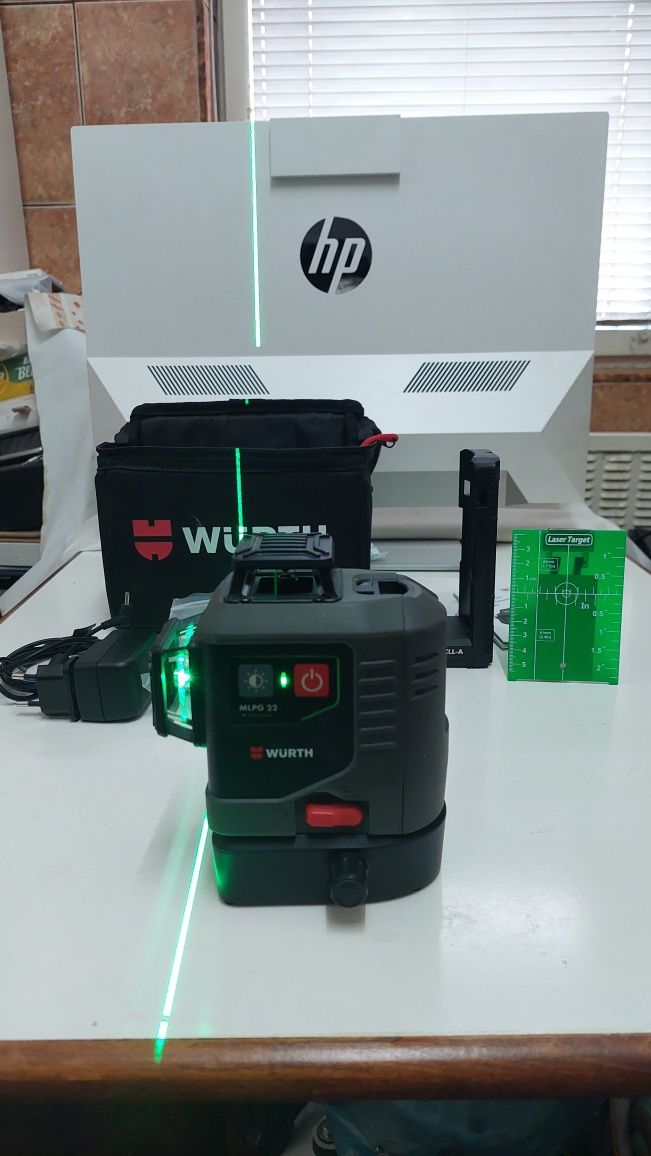 Laser Stabila LAR 160, Würth mlpg 22 verde 3 linii 360°