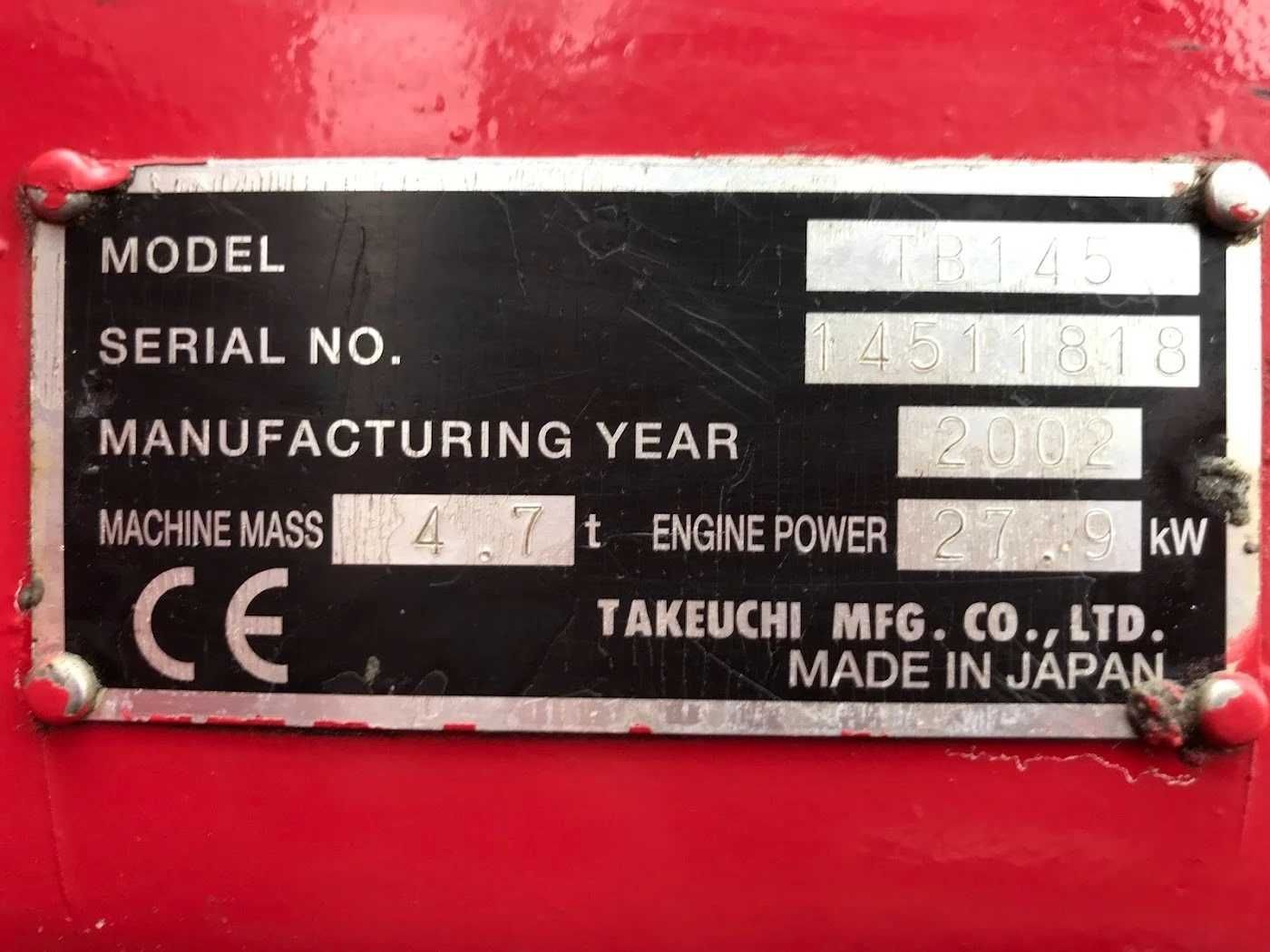 Багер Takeuchi TB145