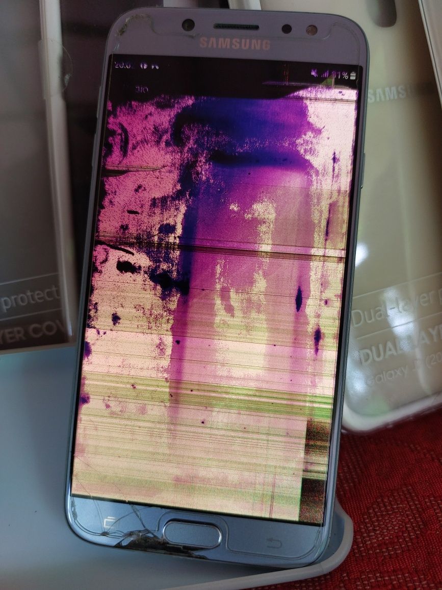 1 buc Tel Samsung J7 2017 SPART si 7 huse folosite