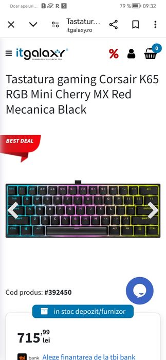 Tastatura CORSAIR K65 RGB Mini K55 rgb pro xt , K70 Max