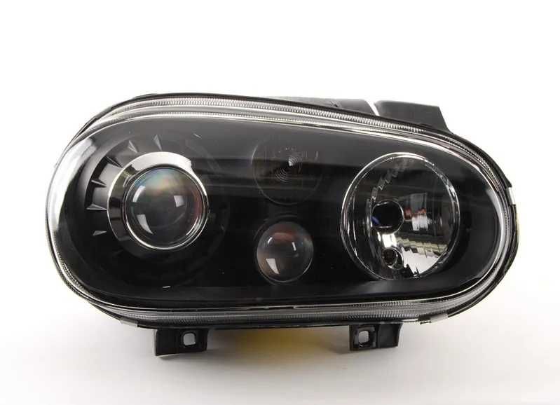 Far faruri VW Golf 4 look R32 negru cu lupa NOU