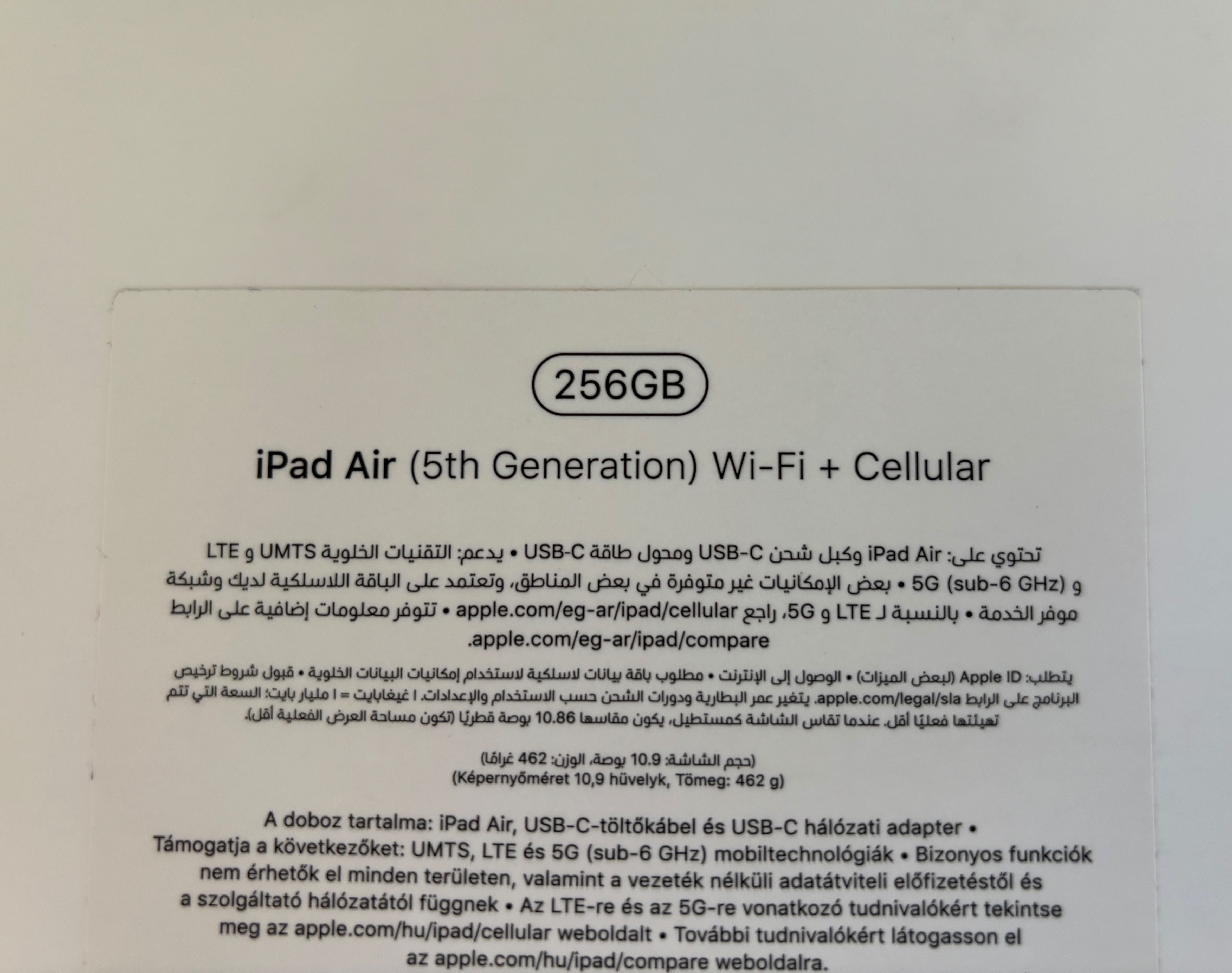 Ipad Air 5 wifi+cellular 256 Gb + Apple Folio + Apple  Pencil