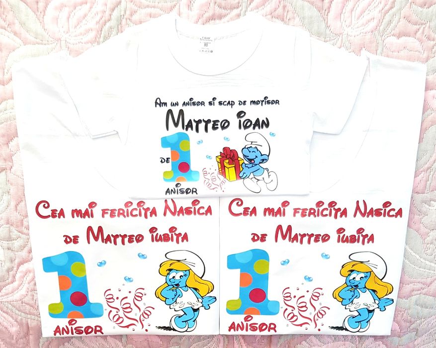 Tricouri personalizate pentru aniversare /băiețel