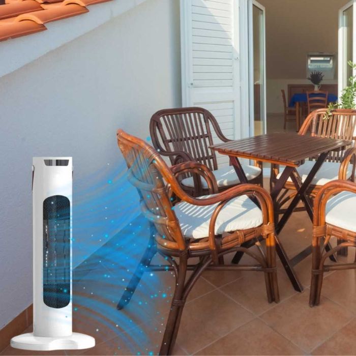 Вентилаторна печка 2в1 с керамичен нагревател, дист. LED дисплей–1500W