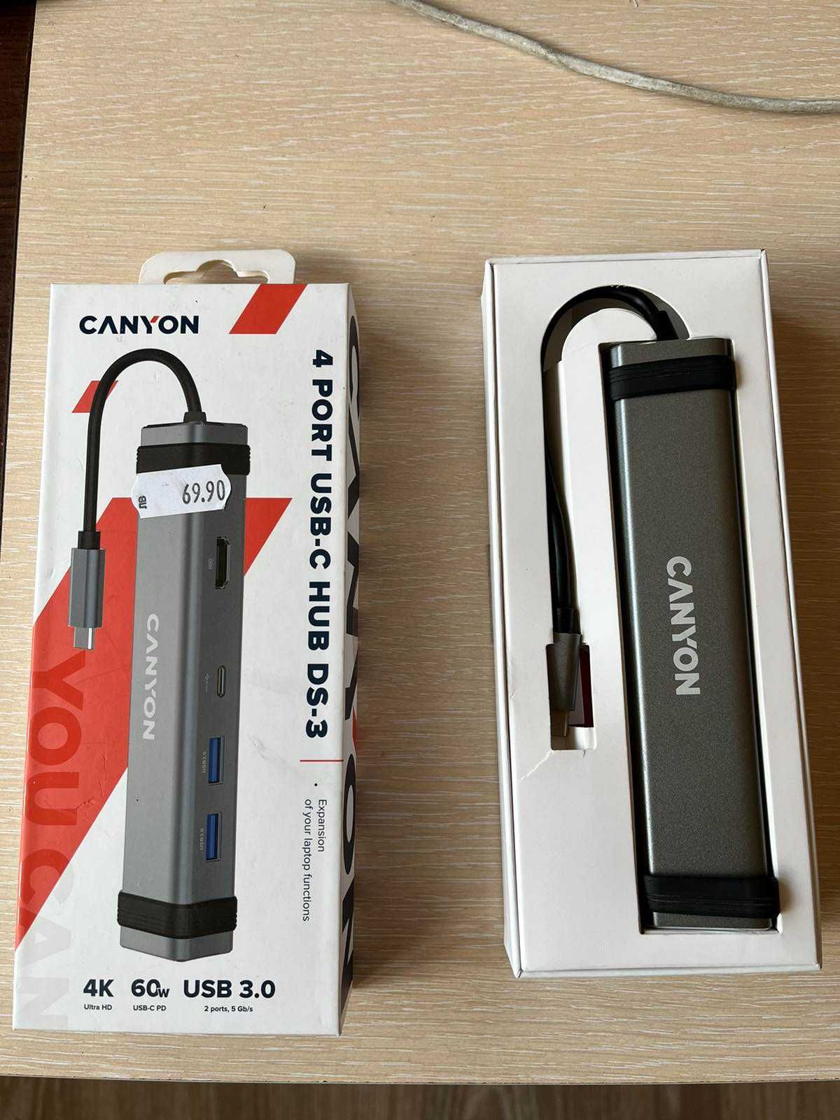 Хъбове Trust Halyx USB-C/Canyon - DS-3, 4 порта