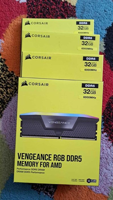 Memorie Corsair Vengeance RGB 32GB DDR5 6000MHz CL30 Dual Channel