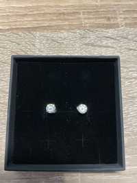 Сребърни обеци тип диаманти Stud Earrings