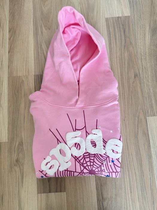 Розово spider hoodie