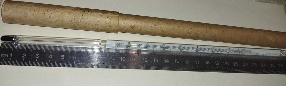 Термометр профессиональный ртутный ТП-4 (-5 / +75 градусов )СССР новый