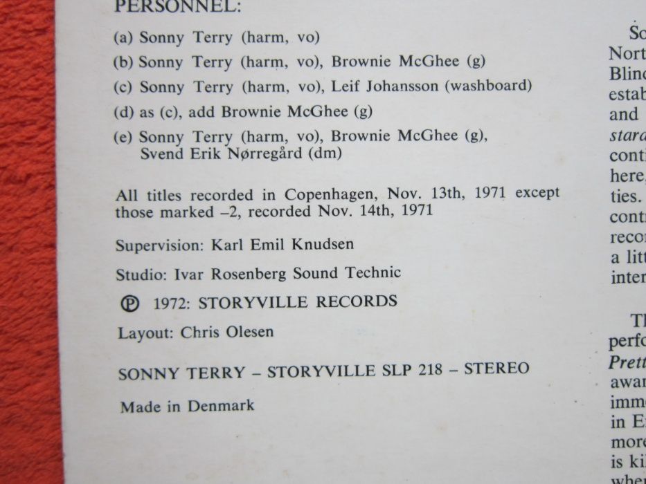 vinil rar blues - Sonny Terry ‎- Wizard Of The Harmonica 1972