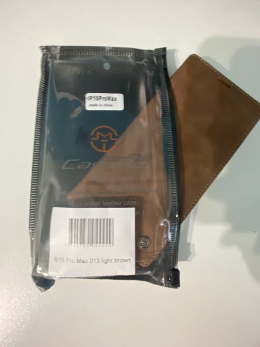 Husa Iphone 16 Pro Max CaseMe din piele noua (tip portofel)