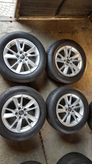 4бр. оригинални джанти Audi 16" 5x112 | летни Continental 205/60/16