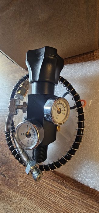 Kit umplere butelie PCP - dublu manometru plus furtun