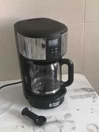 Cafetiera Russell Hobbs Oxford 1000 W, 1.25 l, 10 Cesti, Negru Inox