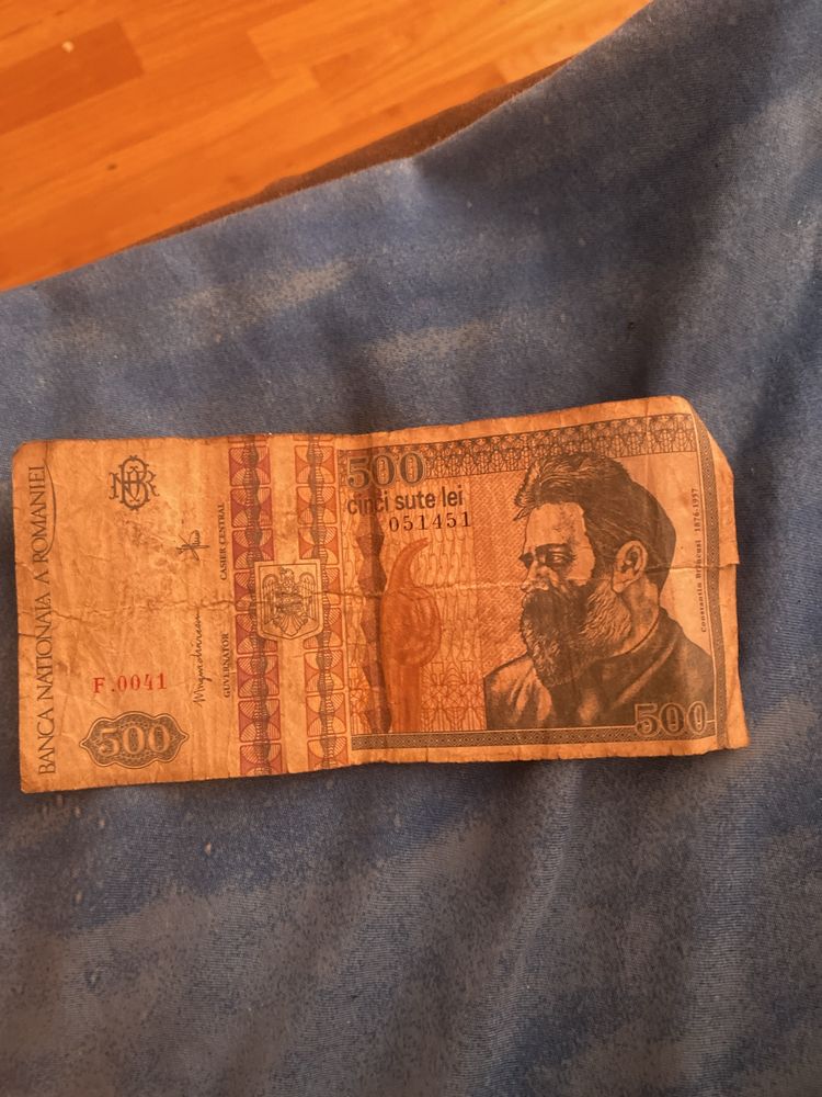 Bancnota de 500 de lei vechi din anul 1992
