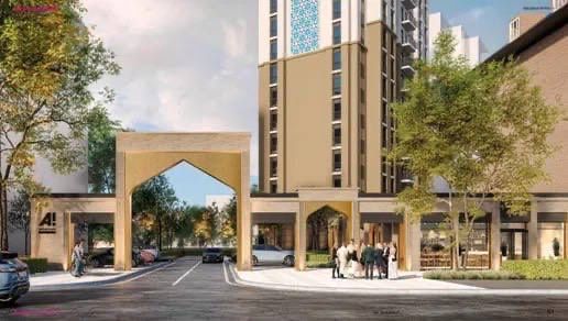 ЖК Assalom Bog'lar от Голден Хаус , квартира евродвушка. 40.9м2.