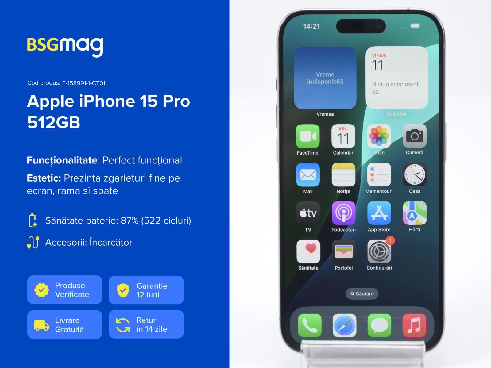 Telefon Apple iPhone 15 Pro 512GB - BSGmag