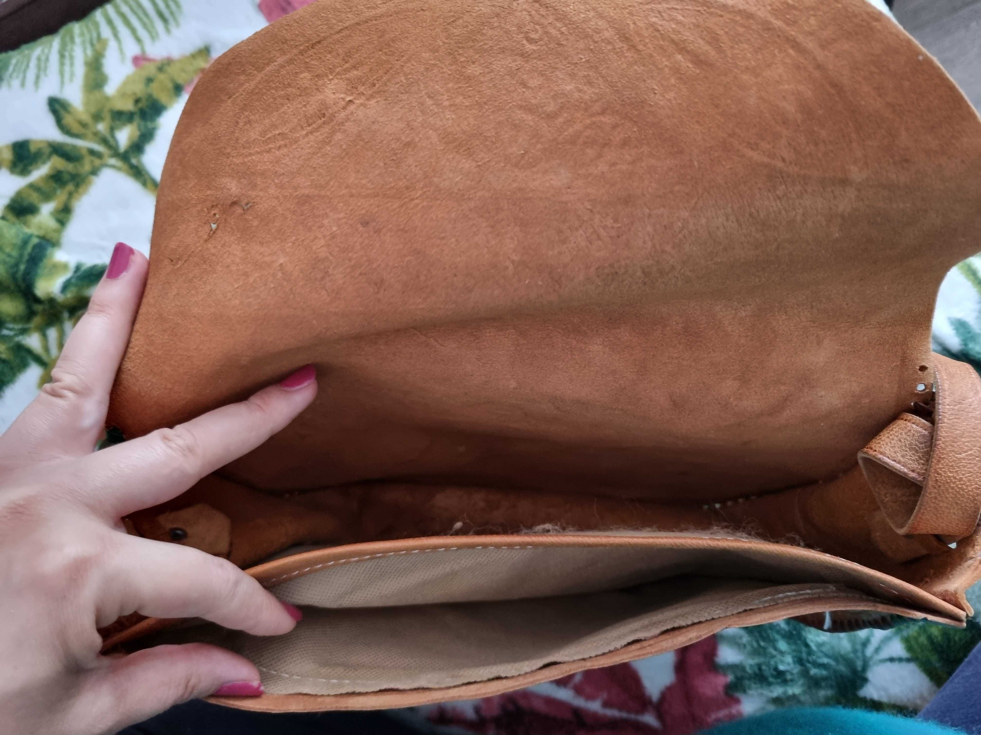 Geanta de umar Maroc 100% piele naturala camila