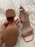Sandale rose gold cu toc noi marimea 37