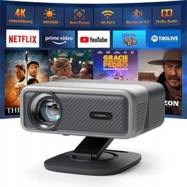 Видео проектор с 28000 лумена и Dolby 3D звук, 360°, Wifi 6, 800