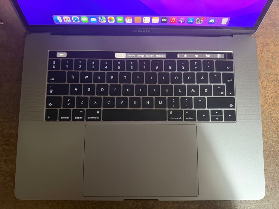 Vand macbook pro touchbar