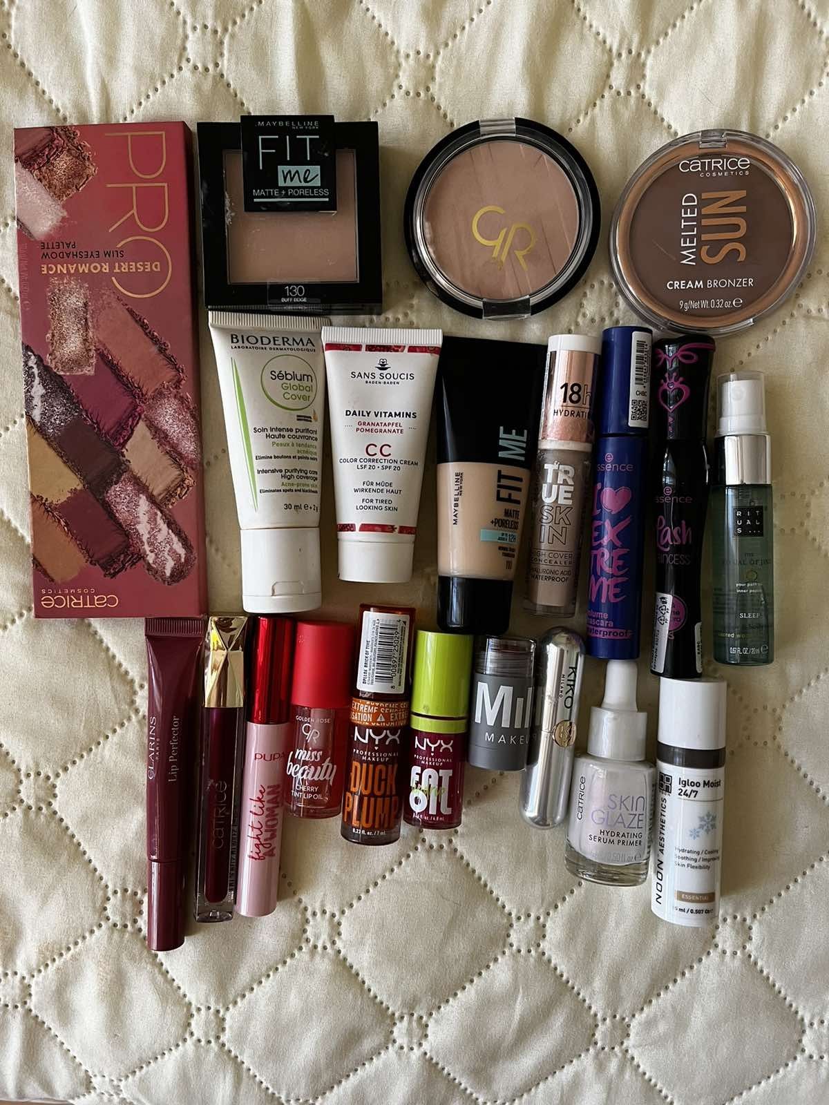 Козметика Maybelline, Milk, Clarins, Catrice, Golden Rose, NYX и др.