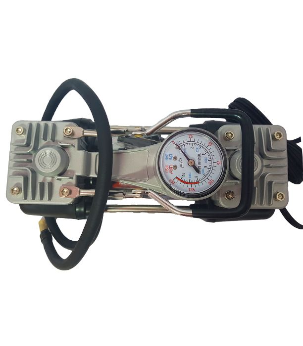 Compresor AUTO portabil in 2 cilindri, 12V, 150 PSI, 70 l/h