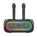 Преносима караоке Bluetooth колонка ZQS-4247 два микрофона и светлини