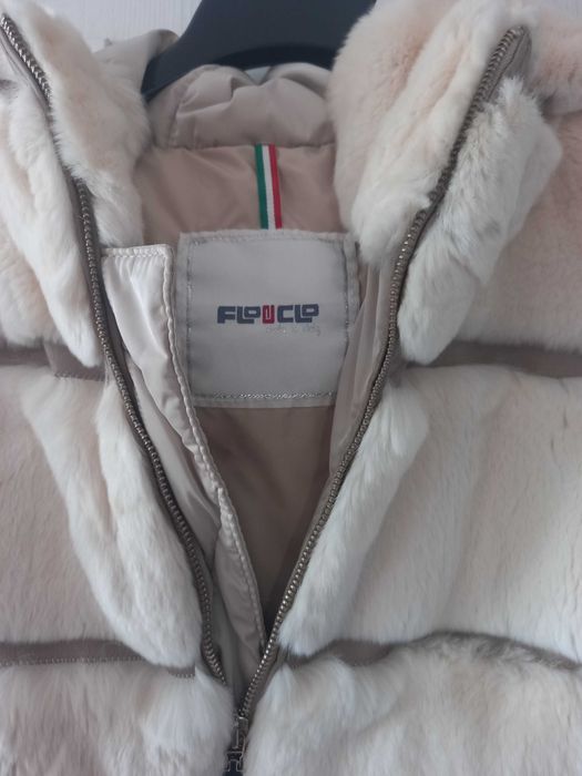 Намалено-Оригинално палто flo clo italy,  кожен клин alessa