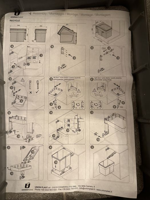 Vand cos de gunoi incorporabil