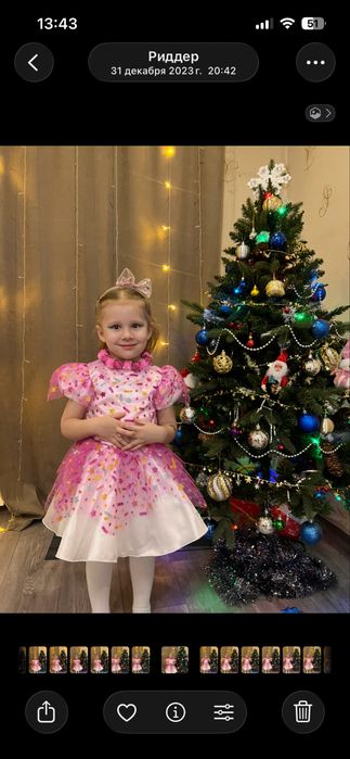 Платье на новогодний утренник, конфетки, или мороженного