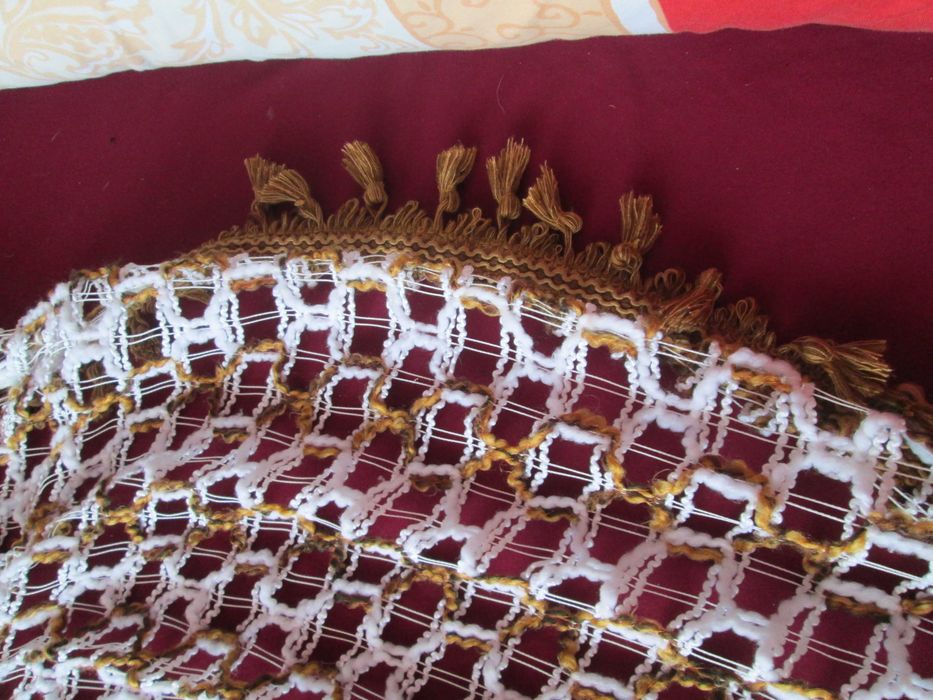 perdele vintage    alb/maro