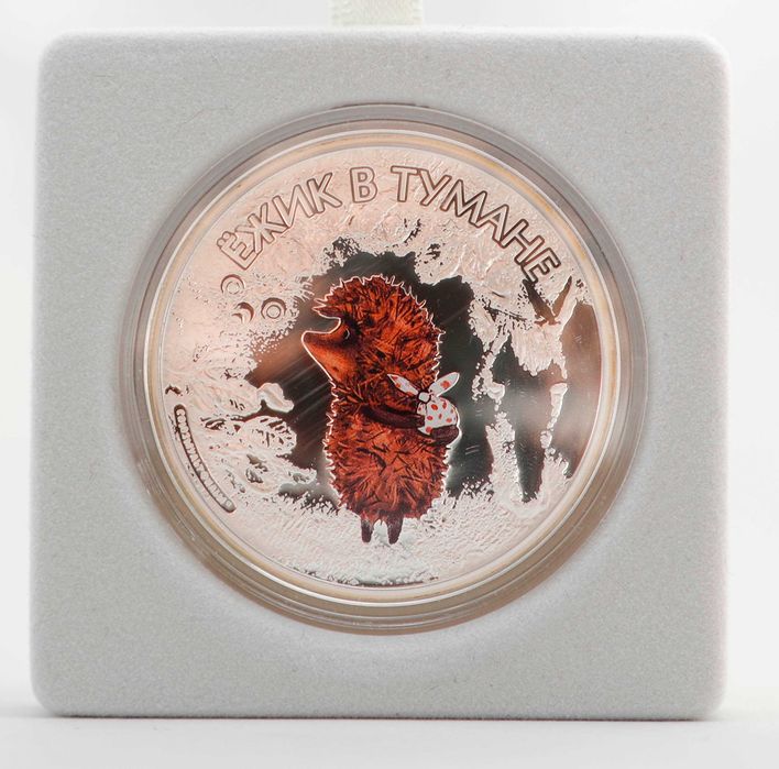 ОСТРОВА КУКА: ЕЖИК В ТУМАНЕ 5 долларов 2011 PROOF серебро 1 унция