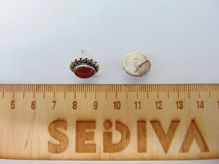 Cercei din argint si carneol