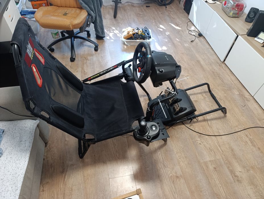 Scaun simulator auto racing seat volan + pedale + schimbător