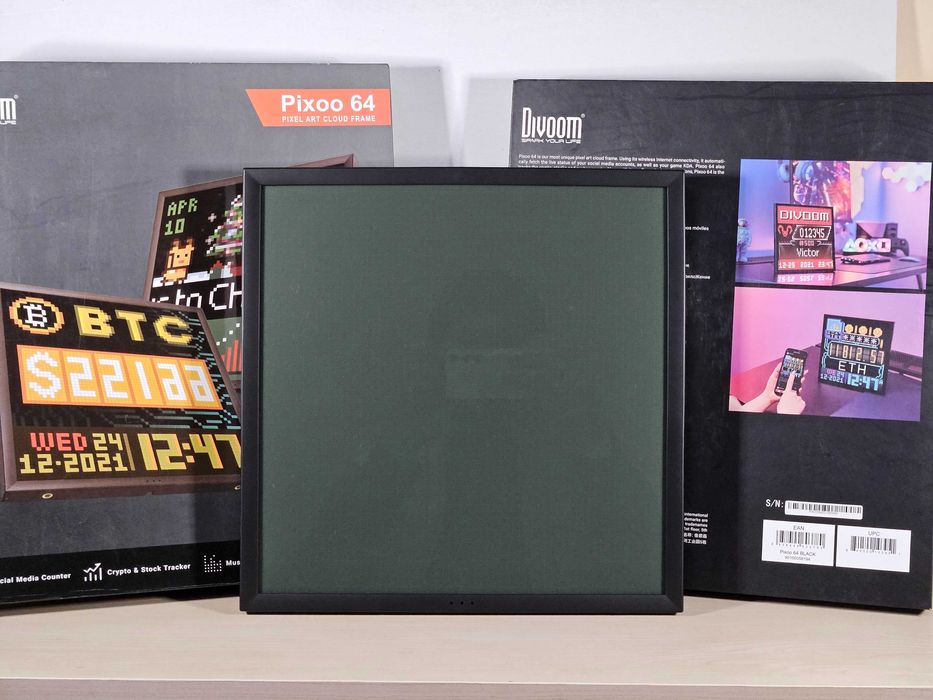 Divoom Pixoo 64 смарт арт дисплей с анимации, крипто/сток тракър и др.