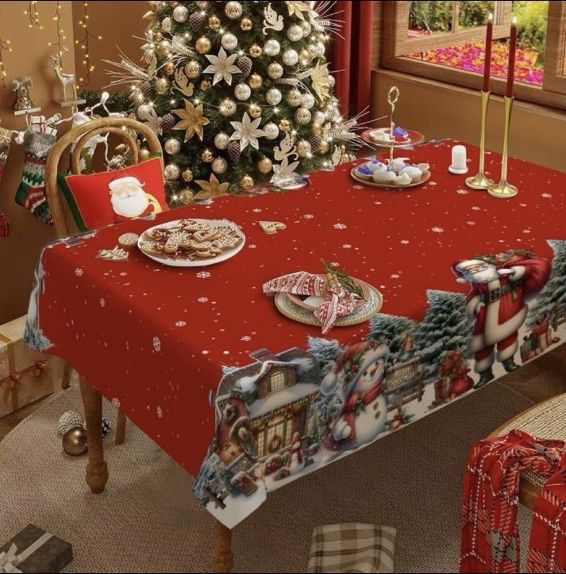 Скатерть новогодняя 150 на 100 см
