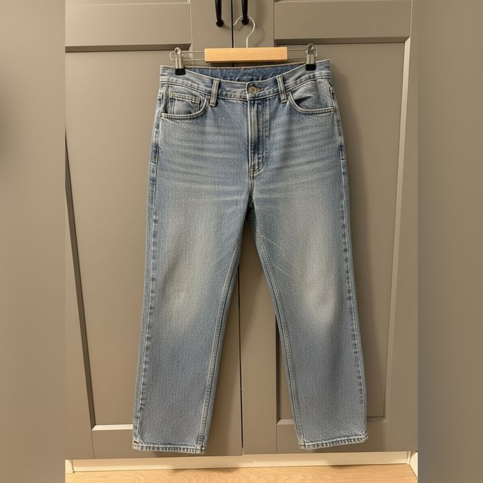 Дънки ZARA прав модел, размер 38, скъсени