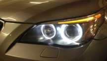 бмв е60 лед крушки ангелски очи и халогените H8 H9 H11 / bmw e60 e61