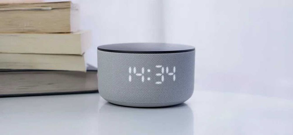 Яндекс СтанцияУмная колонка Мини 3 с часами с Алисой, 12Вт Серый