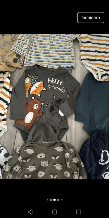 Vând lot body bebe 62-68