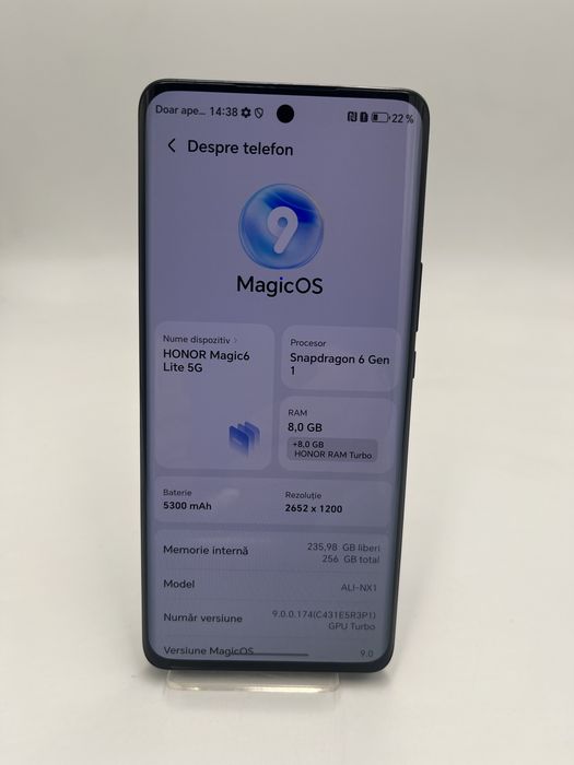 Honor Magic 6 Lite  8/256 GB  Cod 2930