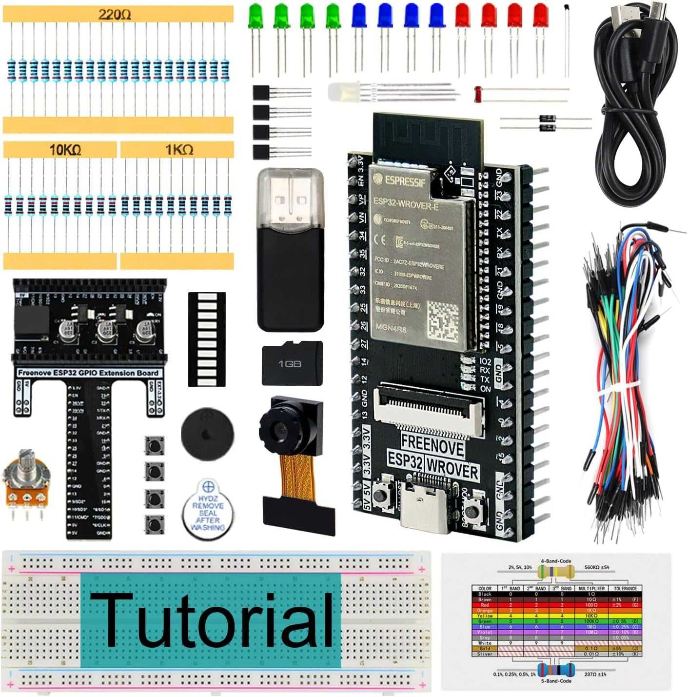 Комплект за ESP32-WROVER двуядрен 32-битов микропроцесор ,камера и др.