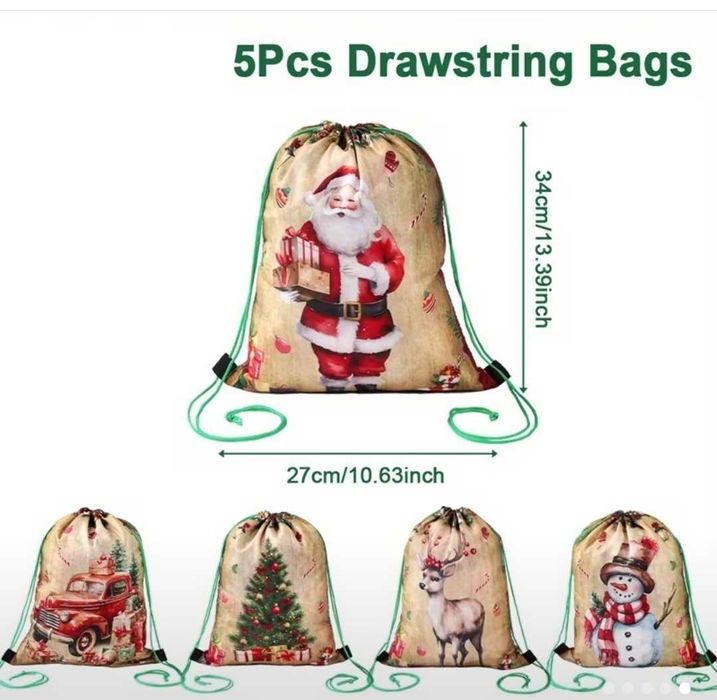 Коледни подаръчни торбички/чантички