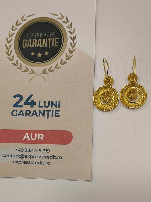 Cercei aur 21k 7,45g (b.44368 AG24) - Garantie 2 ani!