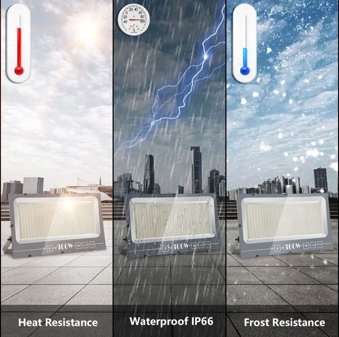 Proiector LED Exterior 600W – 60000LM, lumină rece, IP65